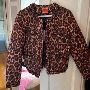 NWT J.Crew Women's Size 6 Leopard Print Quilted Jacket